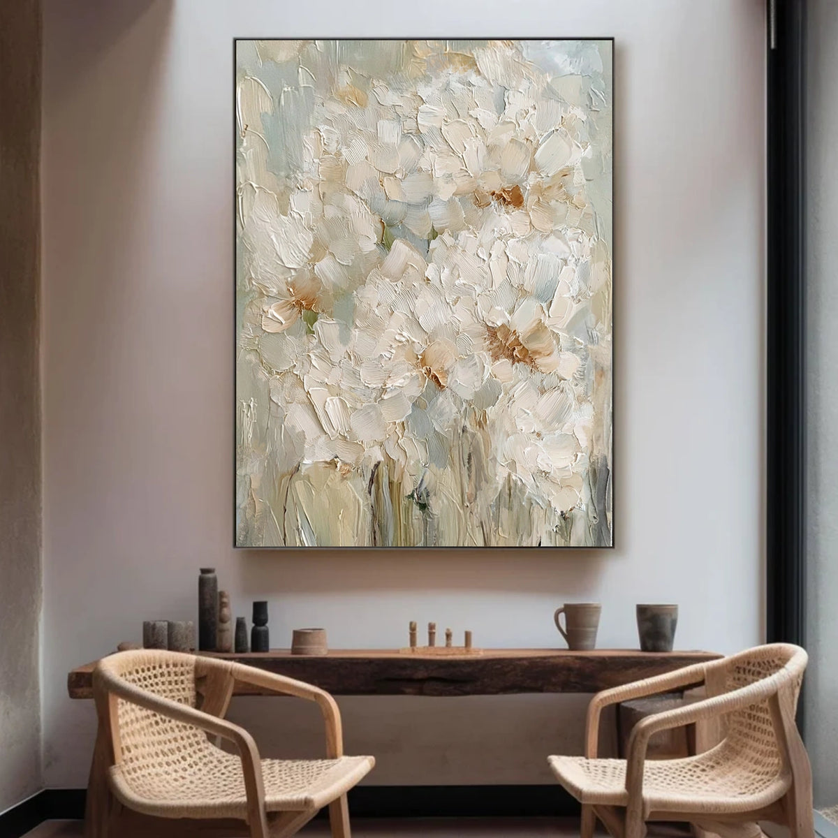Abstract Flower And Tree Textured Wall Art #FT026