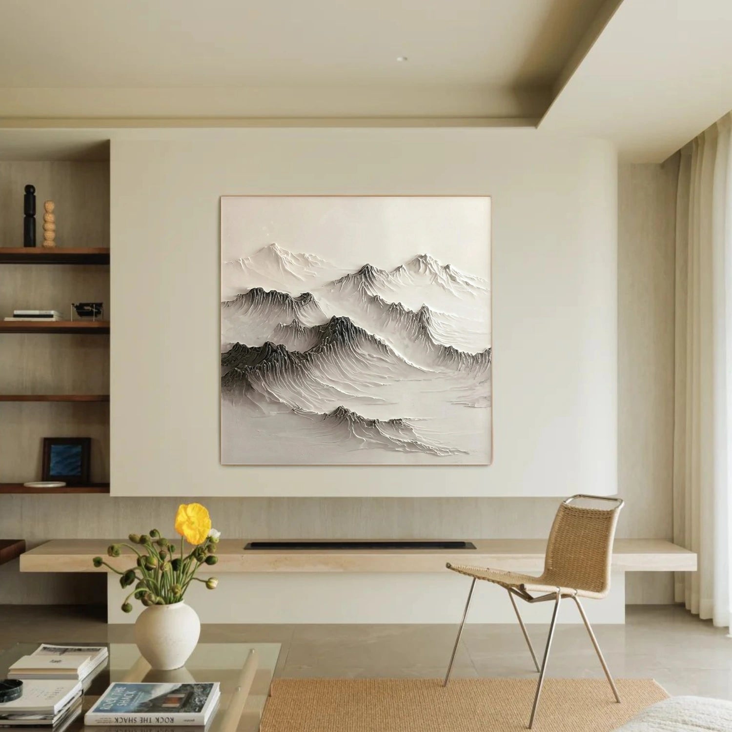 Minimalist Mountain Textured Wall Art #MM040