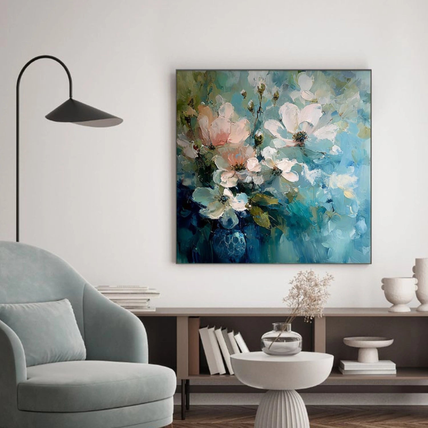 Abstract Flower And Tree Textured Wall Art #FT029