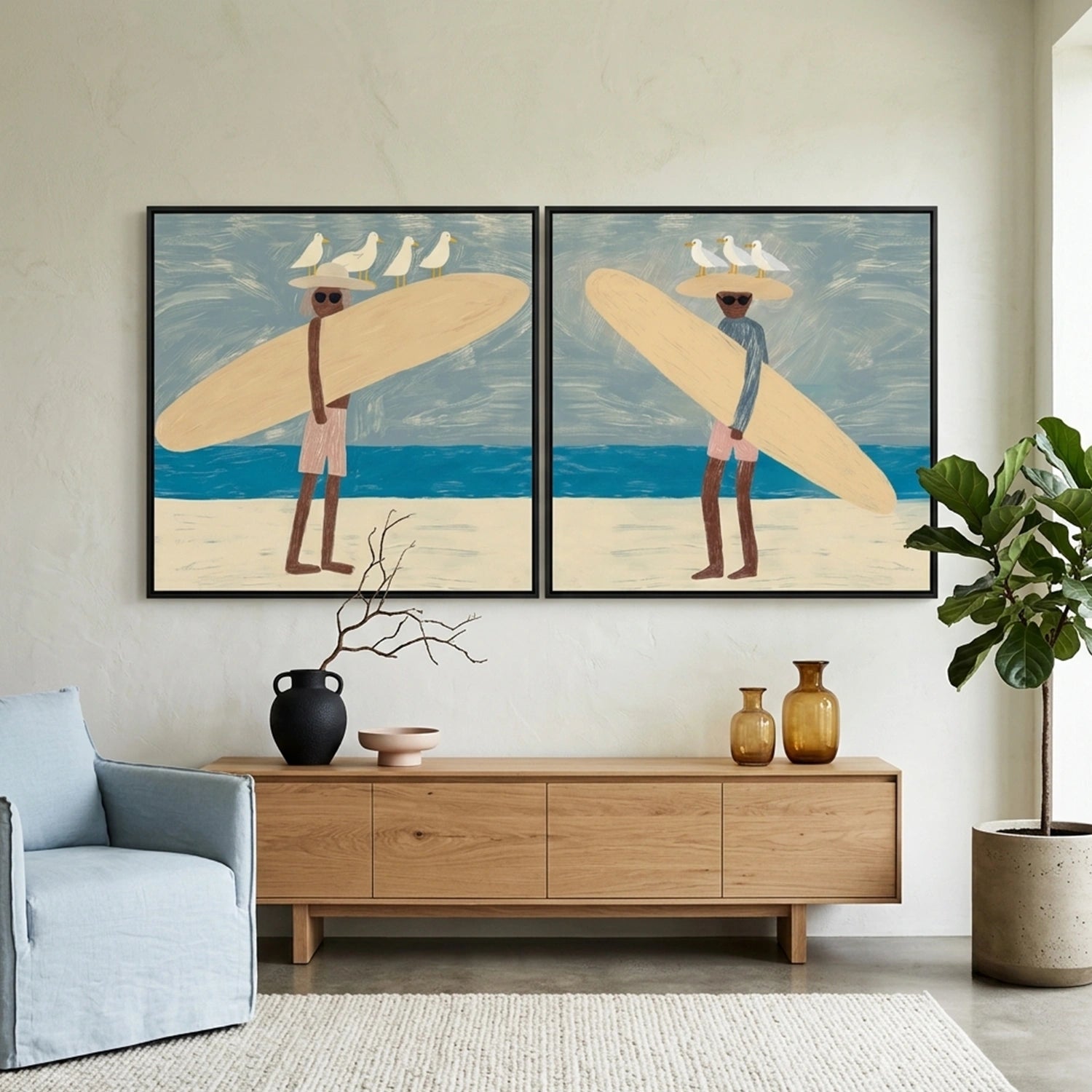 Surfing Sports Wall Art Set of 2 #SC050