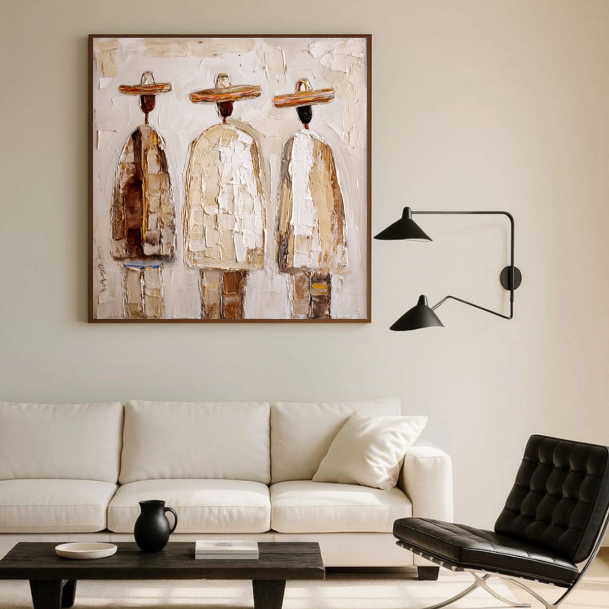 Abstract Portrait Textured Wall Art #LA001