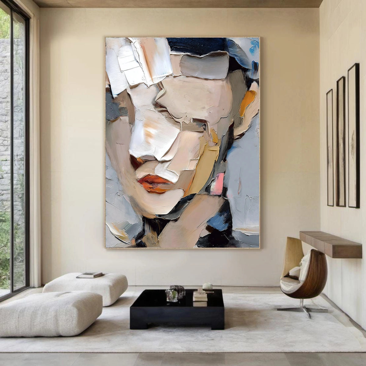 Abstract Portrait Textured Wall Art #LA021