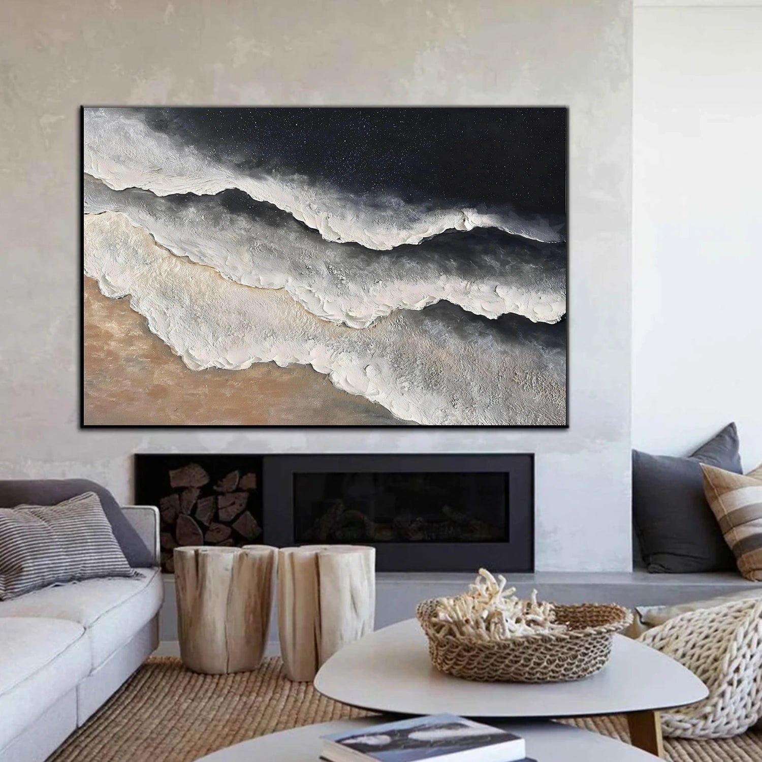 Abstract Ocean And Sky Wall Art #OS049