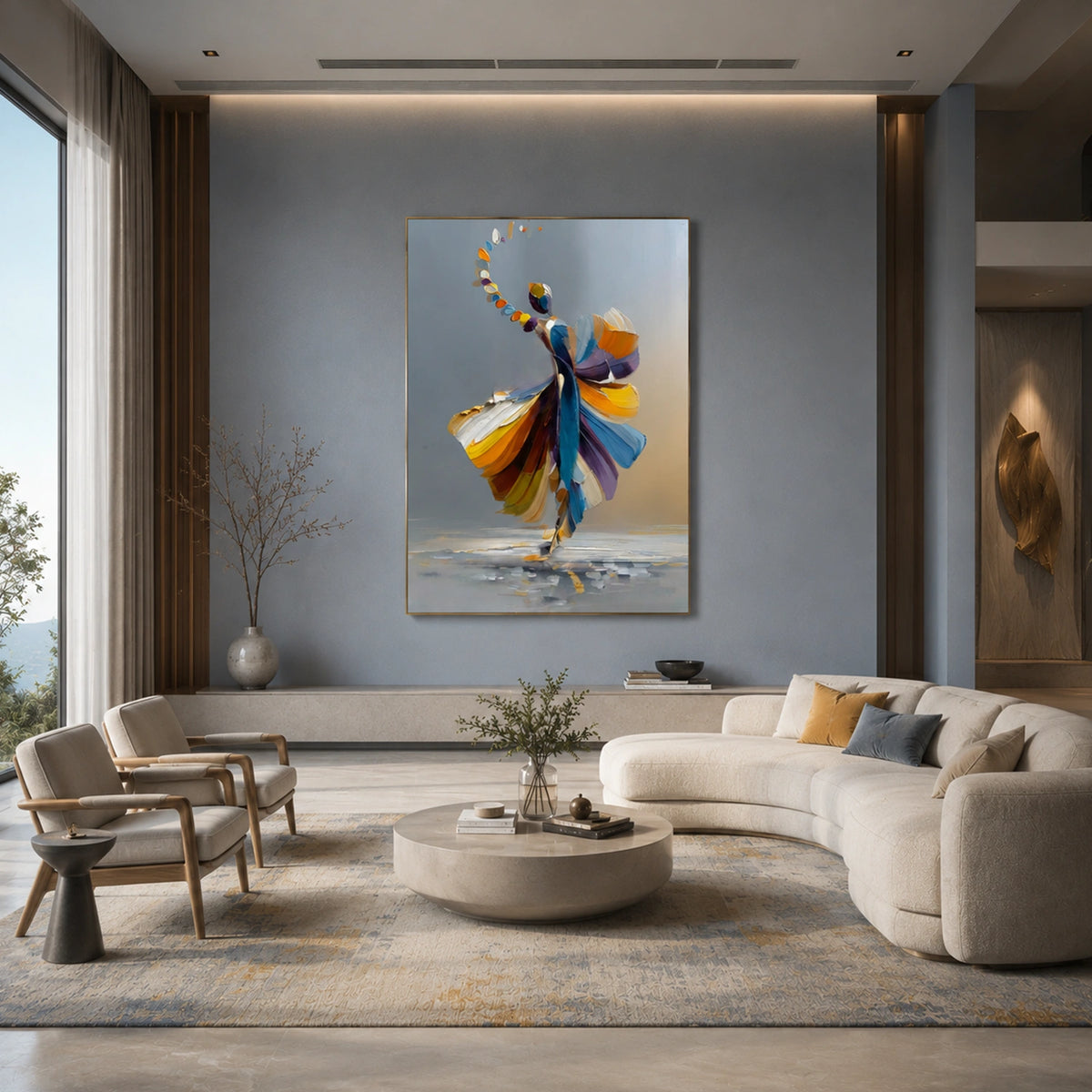 Abstract Portrait Textured Wall Art #LA027