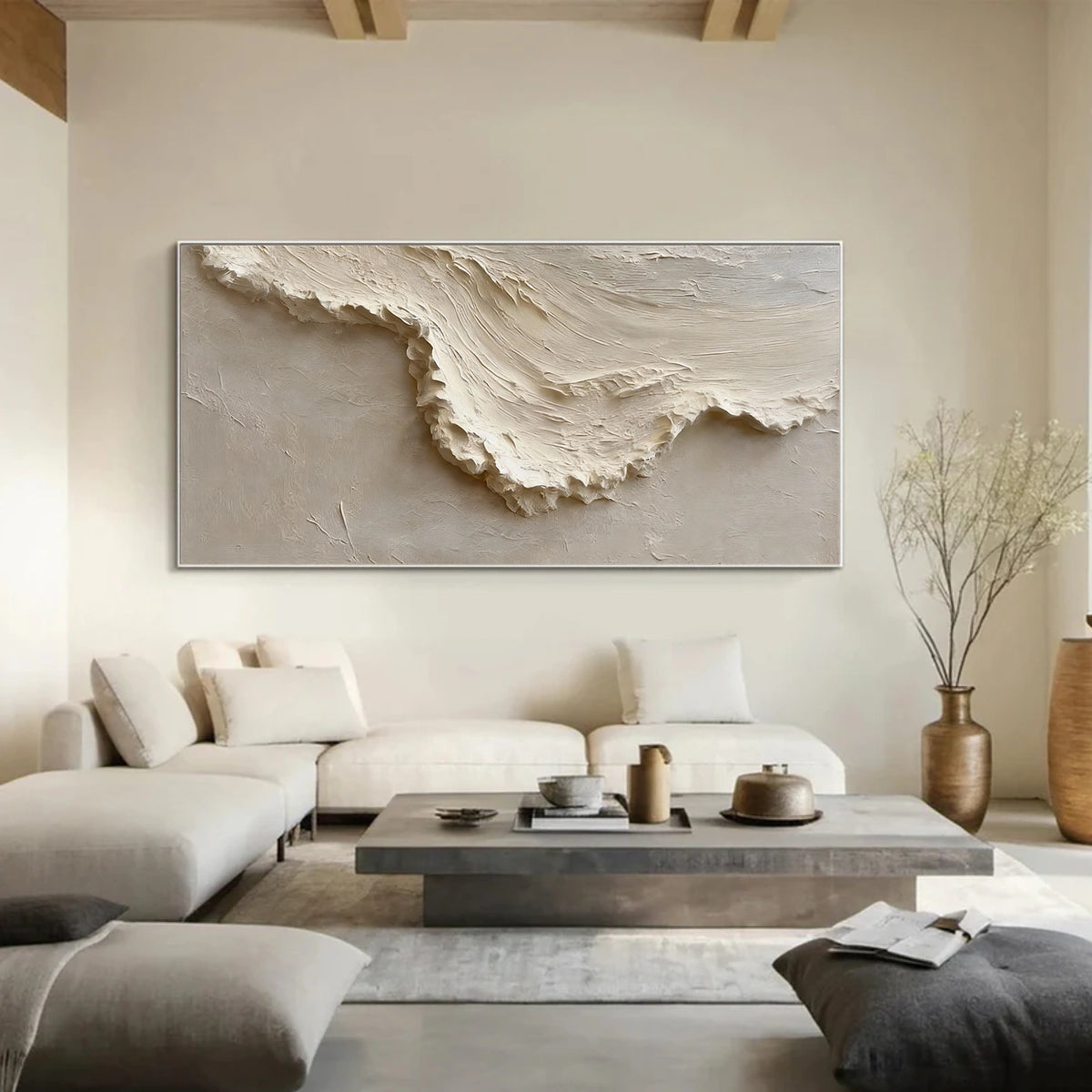 Abstract Ocean And Sky Textured Wall Art #OS134