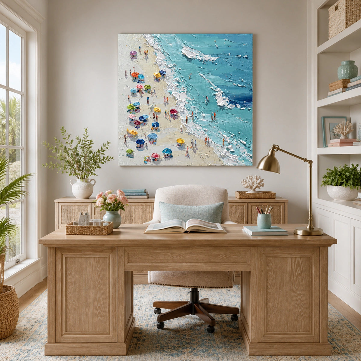 Abstract Ocean And Sky Wall Art #OS015