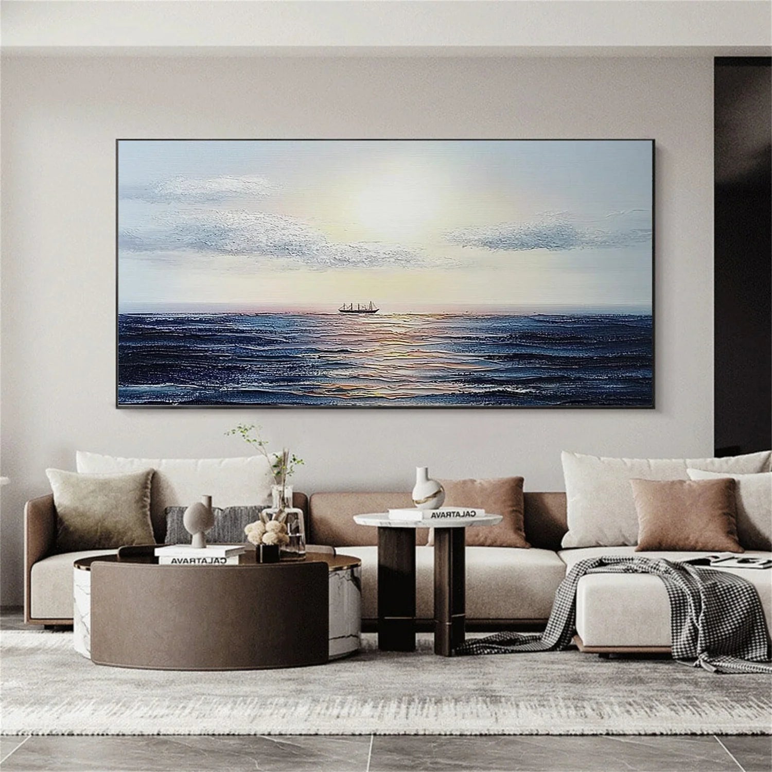Ocean & Sky Abstract Wall Art #MO116