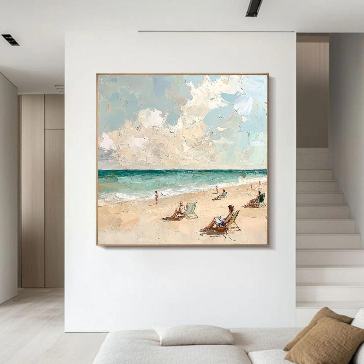 Abstract Ocean And Sky Wall Art #OS007