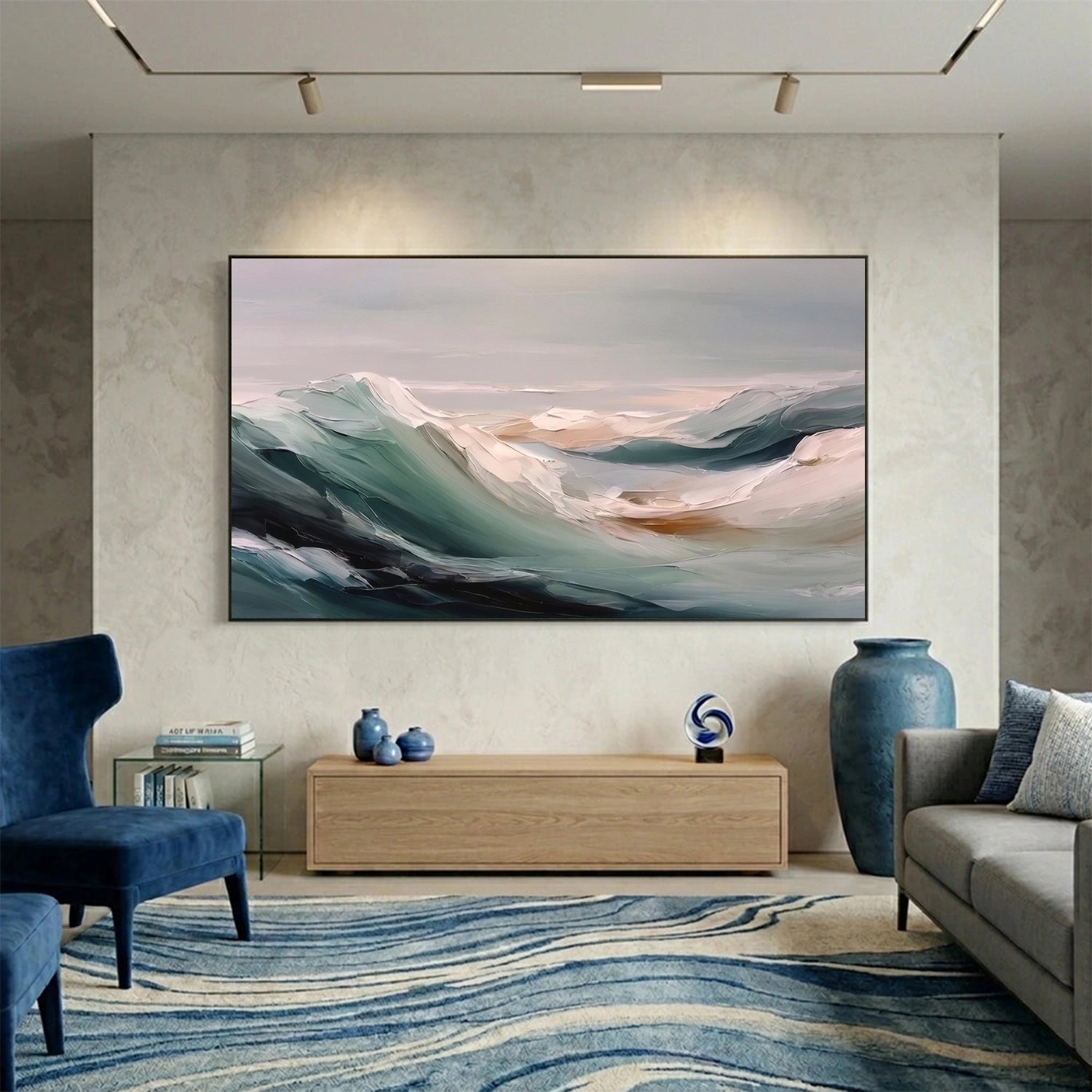 Abstract Ocean And Sky Wall Art #OS111