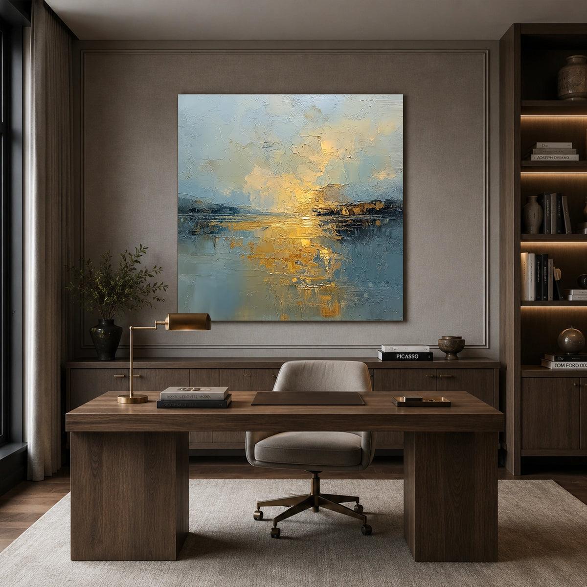 Abstract Ocean And Sky Wall Art #OS079