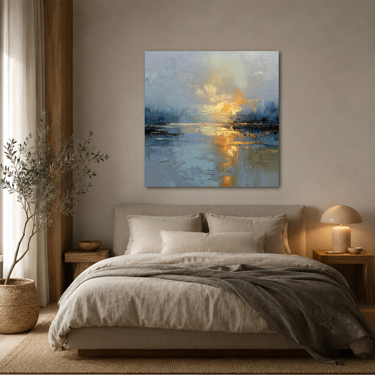 Abstract Ocean And Sky Wall Art #OS075