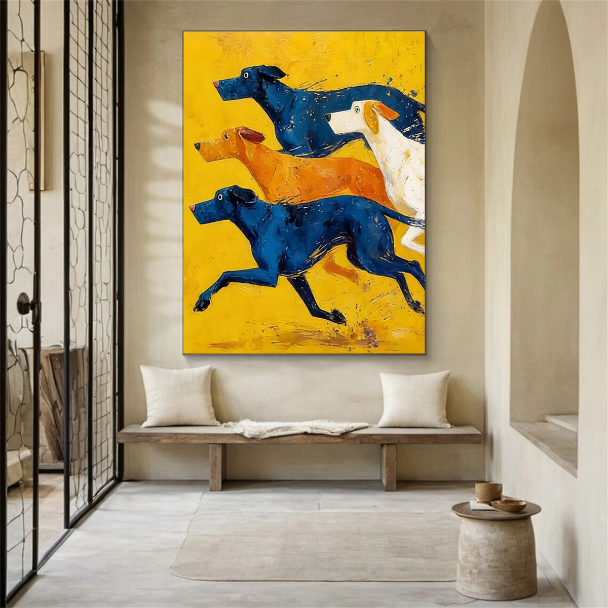 Abstract Animal Dog Wall Art #AN018