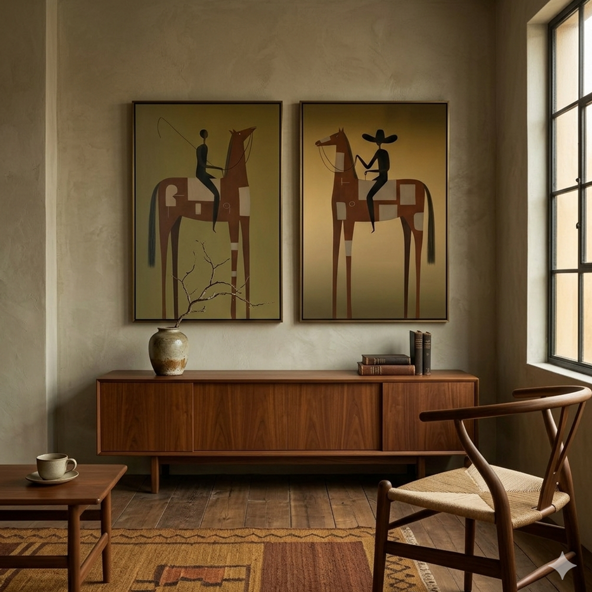 Western Cowboy Wall Art Set of 2 #AC 157