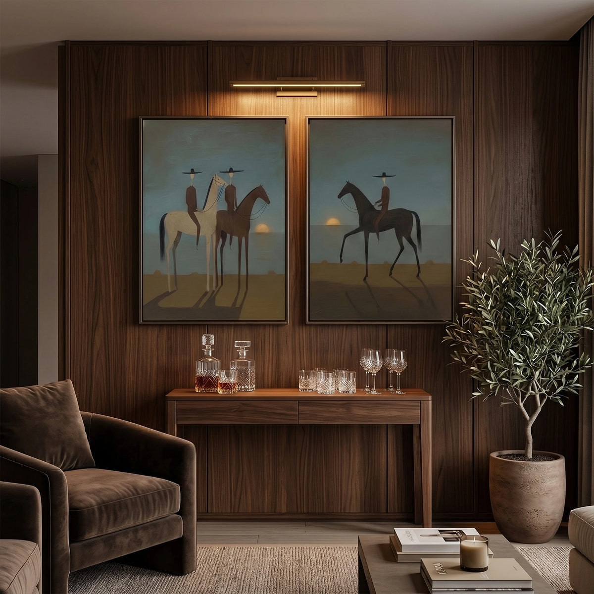 Western Cowboy Wall Art Set of 2 #AC103