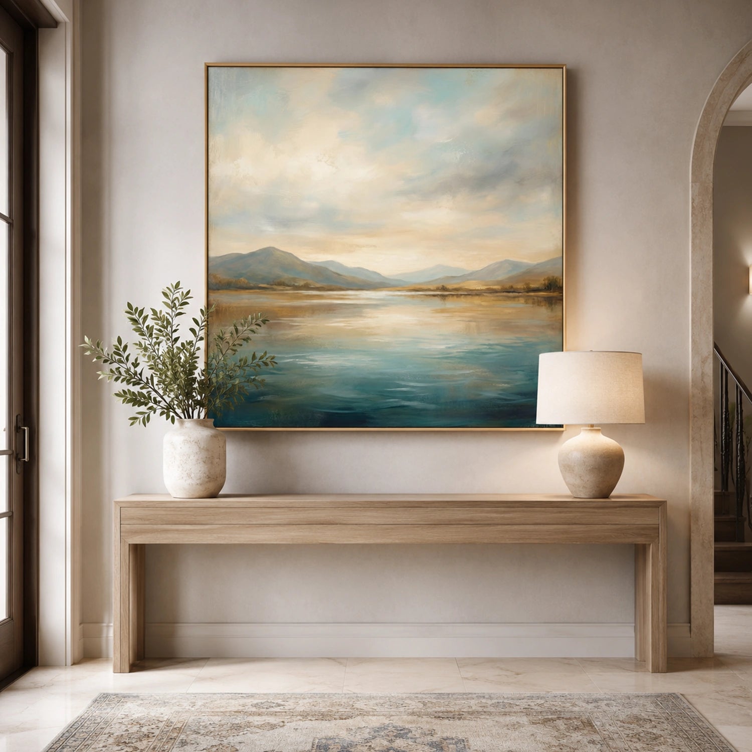 Abstract Ocean And Sky Wall Art #OS114