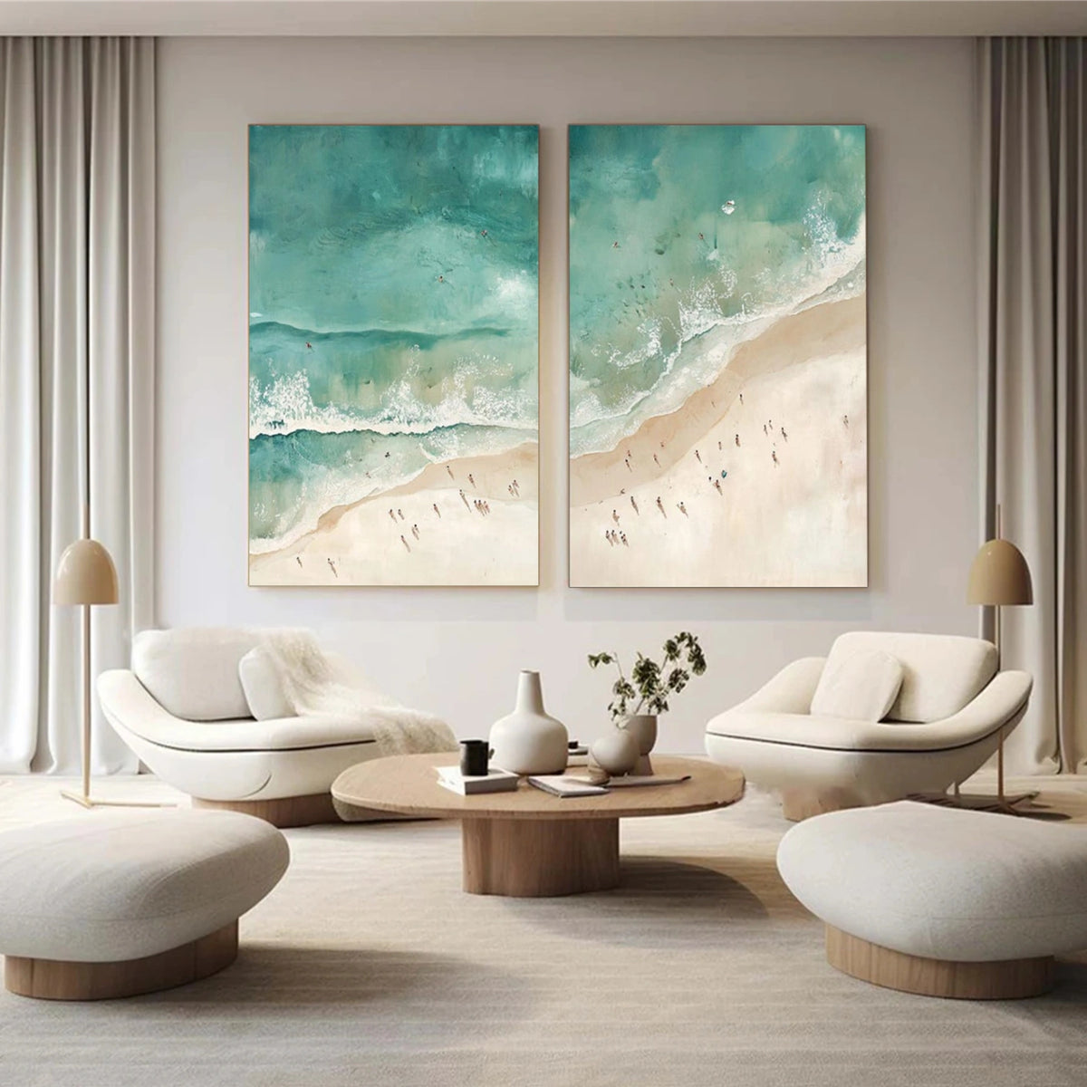 Abstract Ocean And Sky Wall Art Set of 2 #OS131