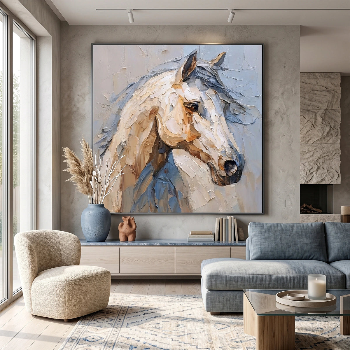 Abstract Animal Horse Wall Art #AN040