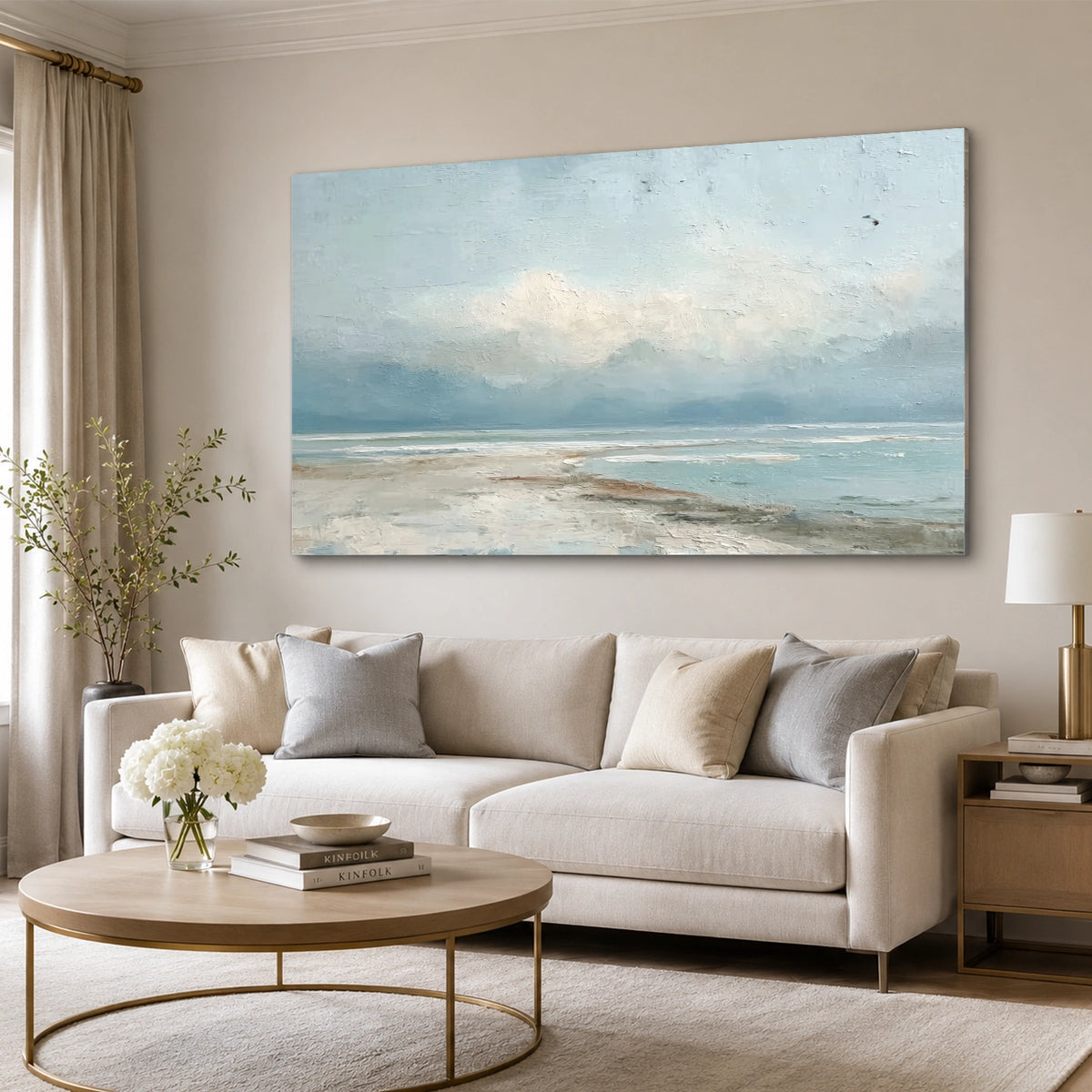 Abstract Ocean And Sky Wall Art #OS064