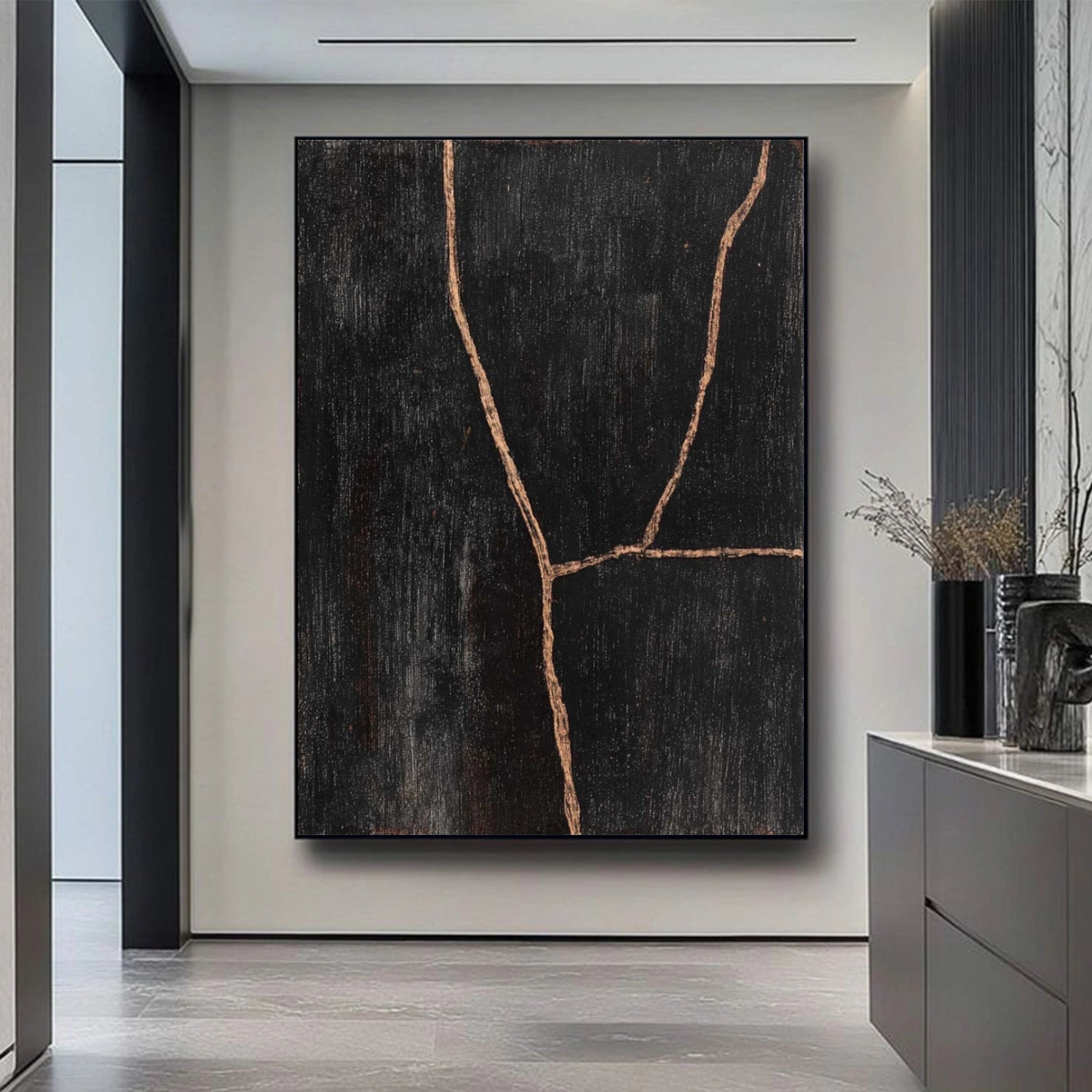 Black Minimalist Wall Art #MW039