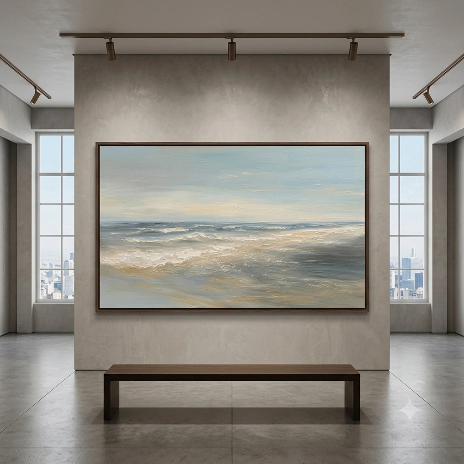 Abstract Ocean And Sky Wall Art #OS109