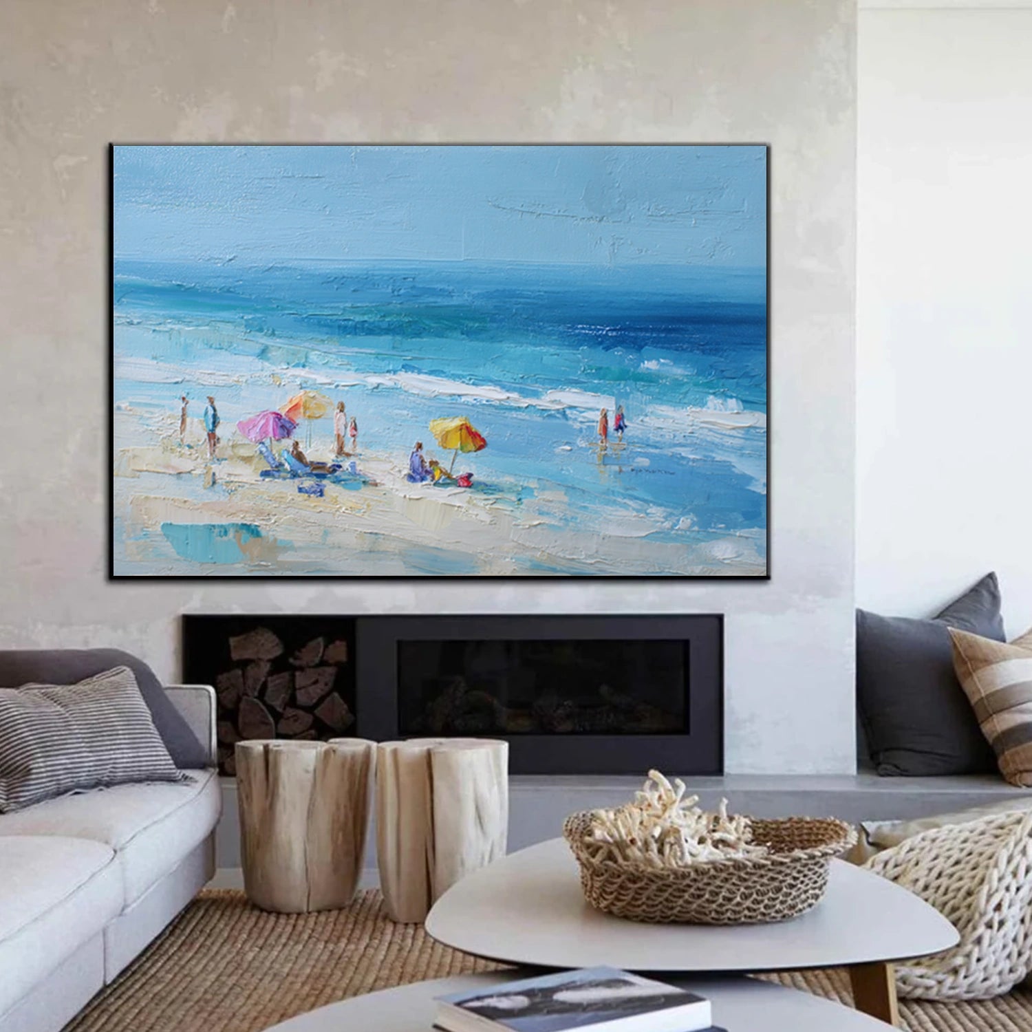 Abstract Ocean And Sky Wall Art #OS103