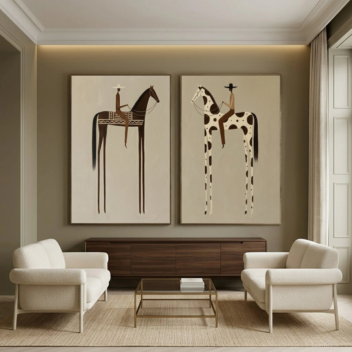 Western Cowboy Wall Art Set of 2 #AC105