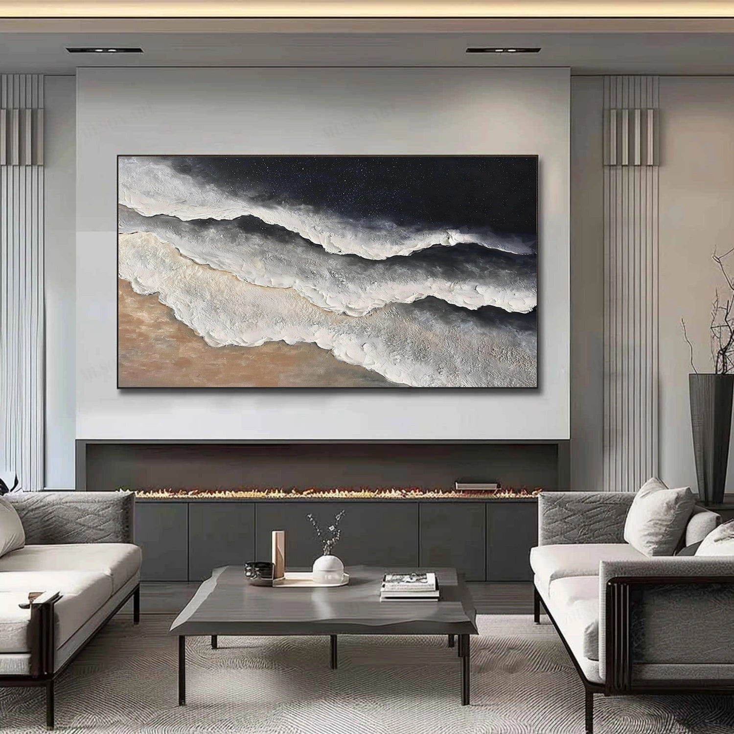Abstract Ocean And Sky Wall Art #OS049