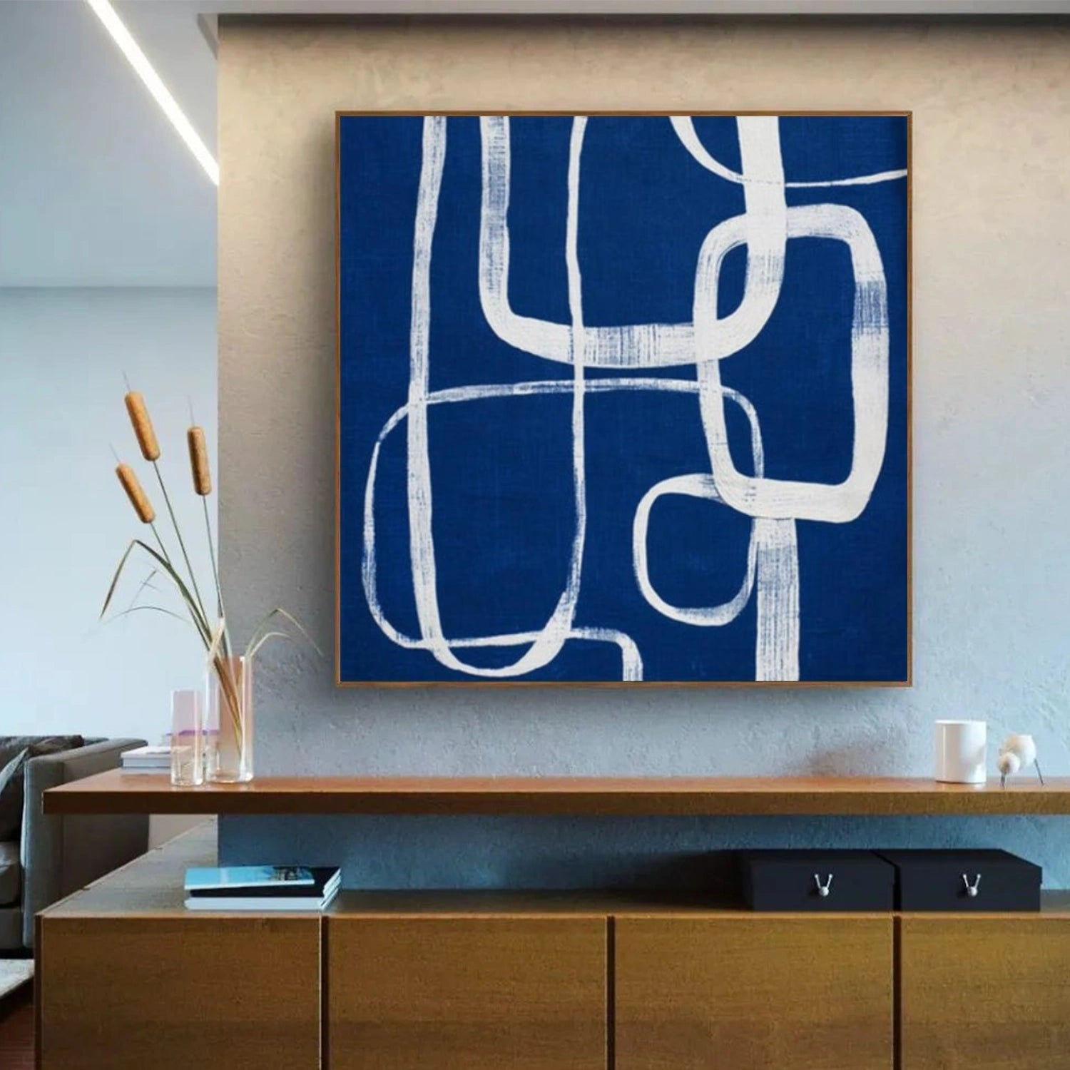 Blue Abstract Wall Art #AW039
