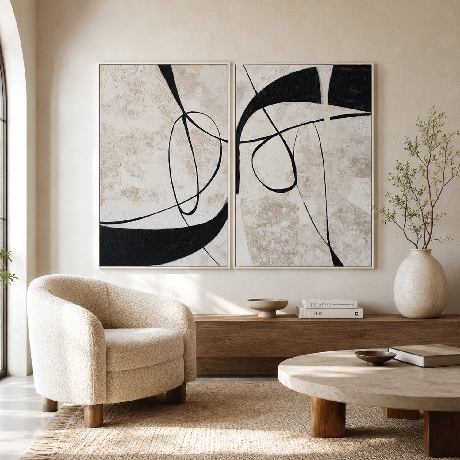 Wabi Sabi Wall Art Set of 2 #WS093
