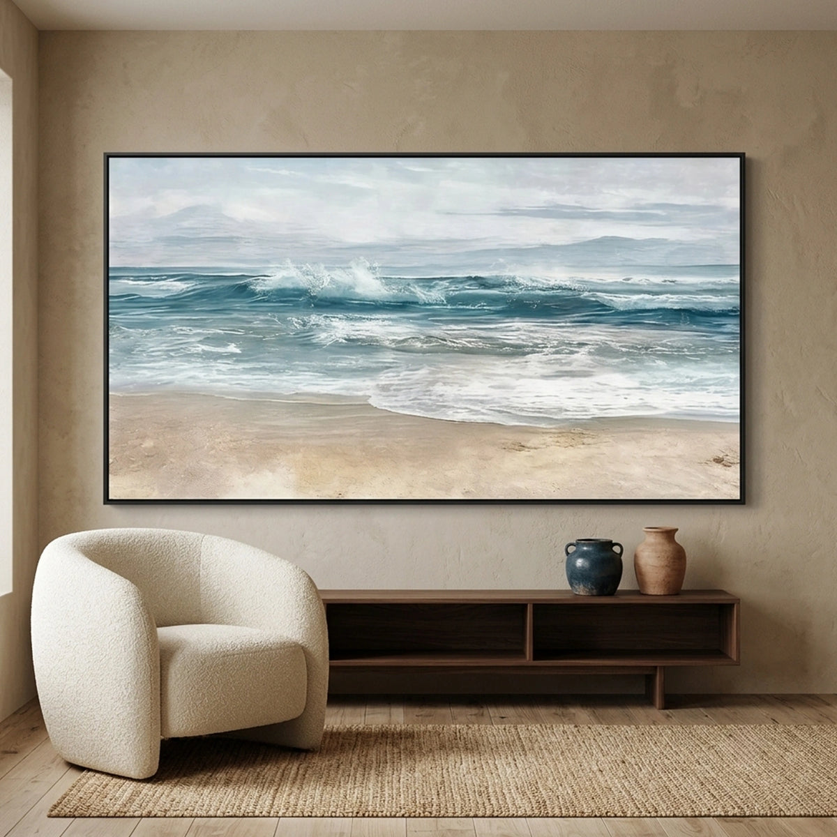 Abstract Ocean And Sky Wall Art #OS107
