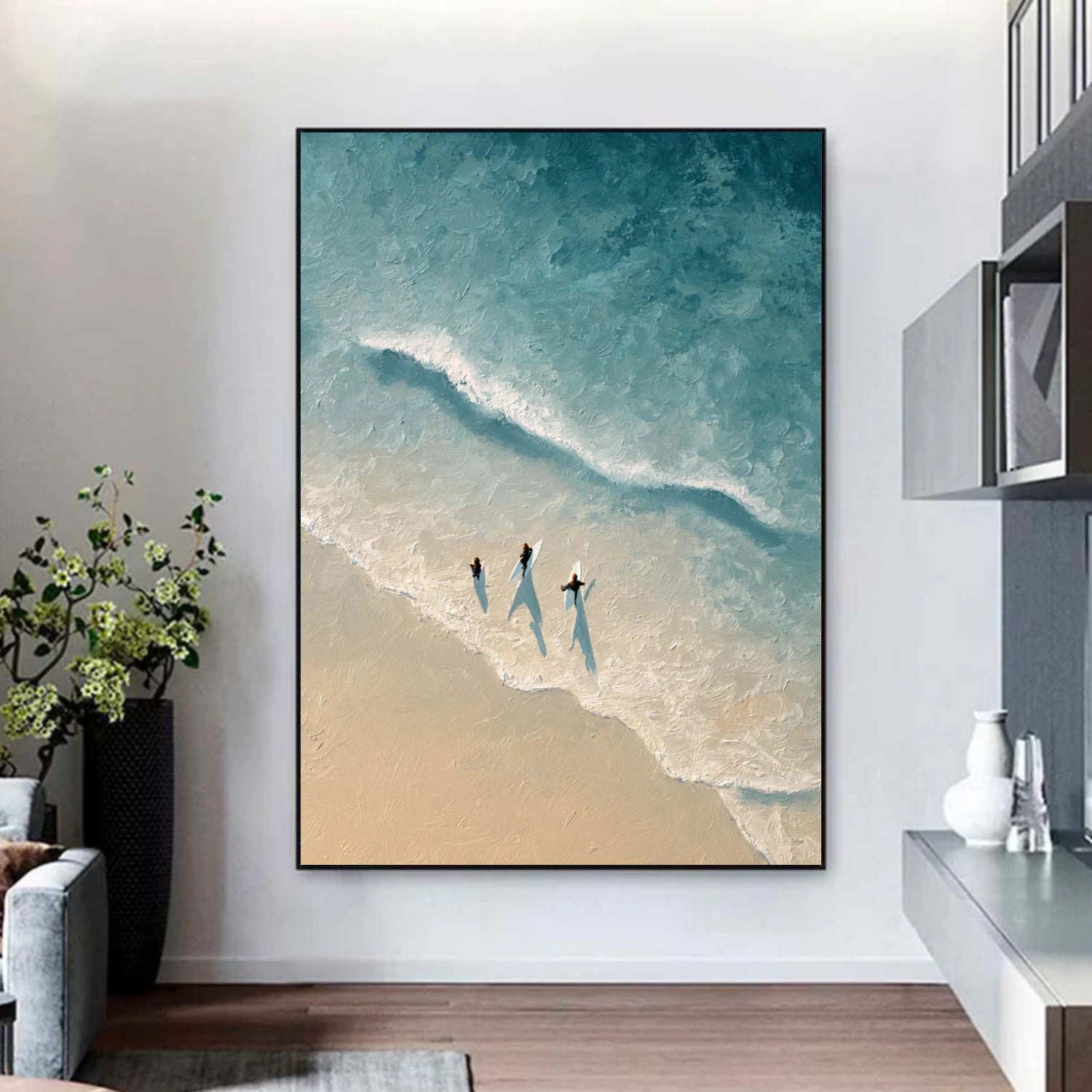 Abstract Ocean And Sky Wall Art #OS042