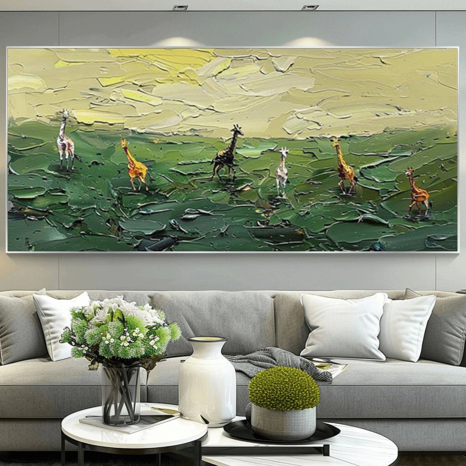 Abstract Animal Giraffe Texture Wall Art #AN007