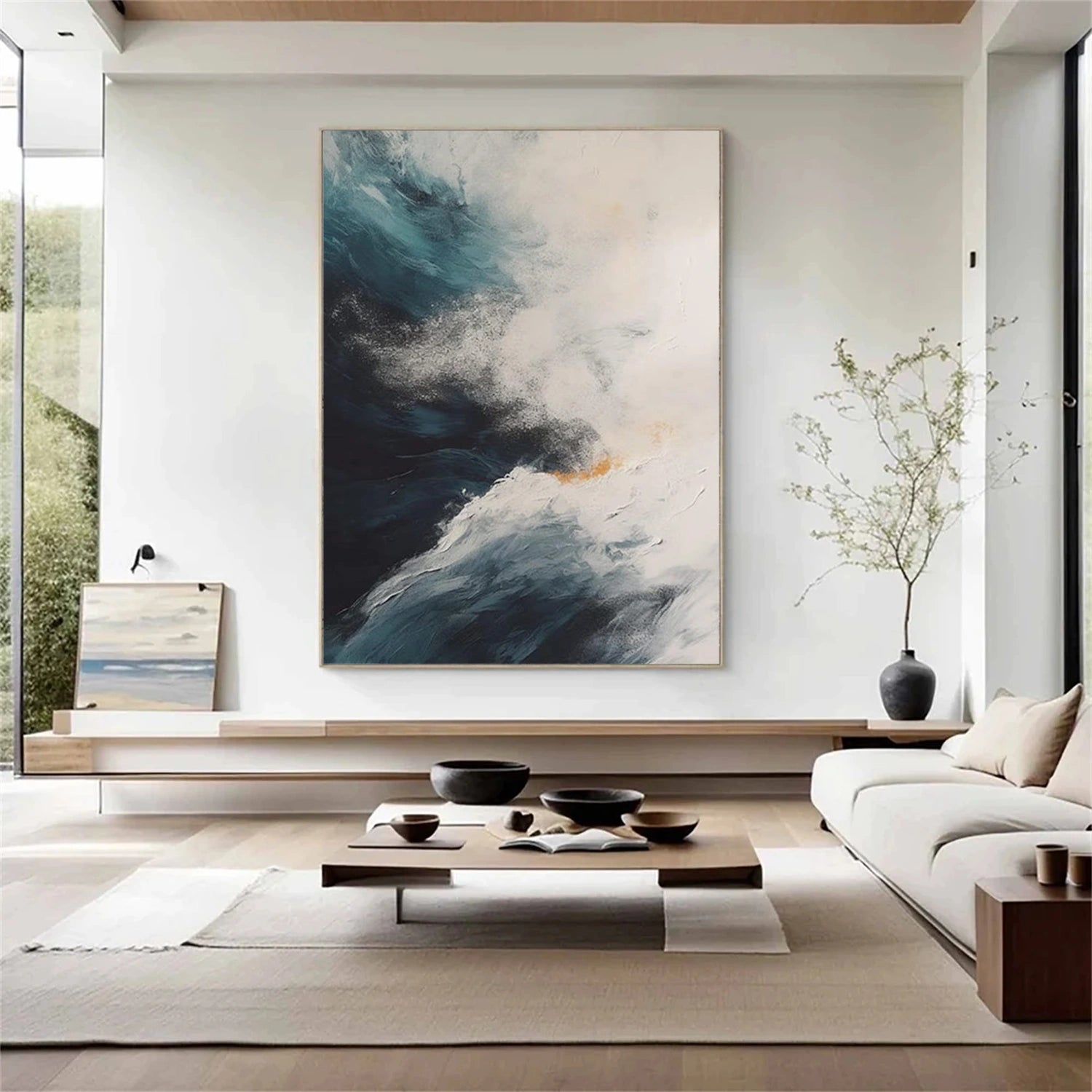 Abstract Ocean And Sky Wall Art #OS036