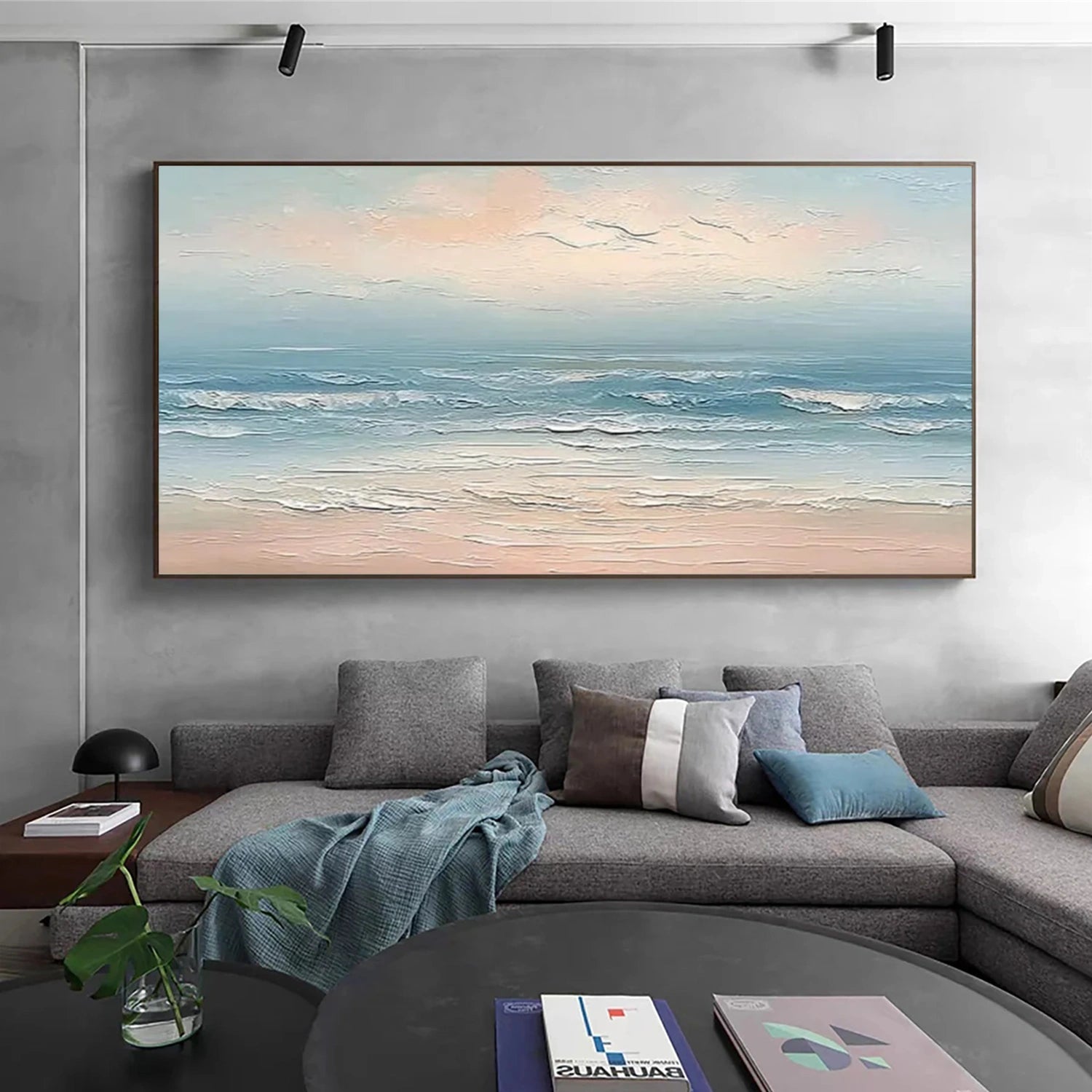 Abstract Ocean And Sky Wall Art #OS045