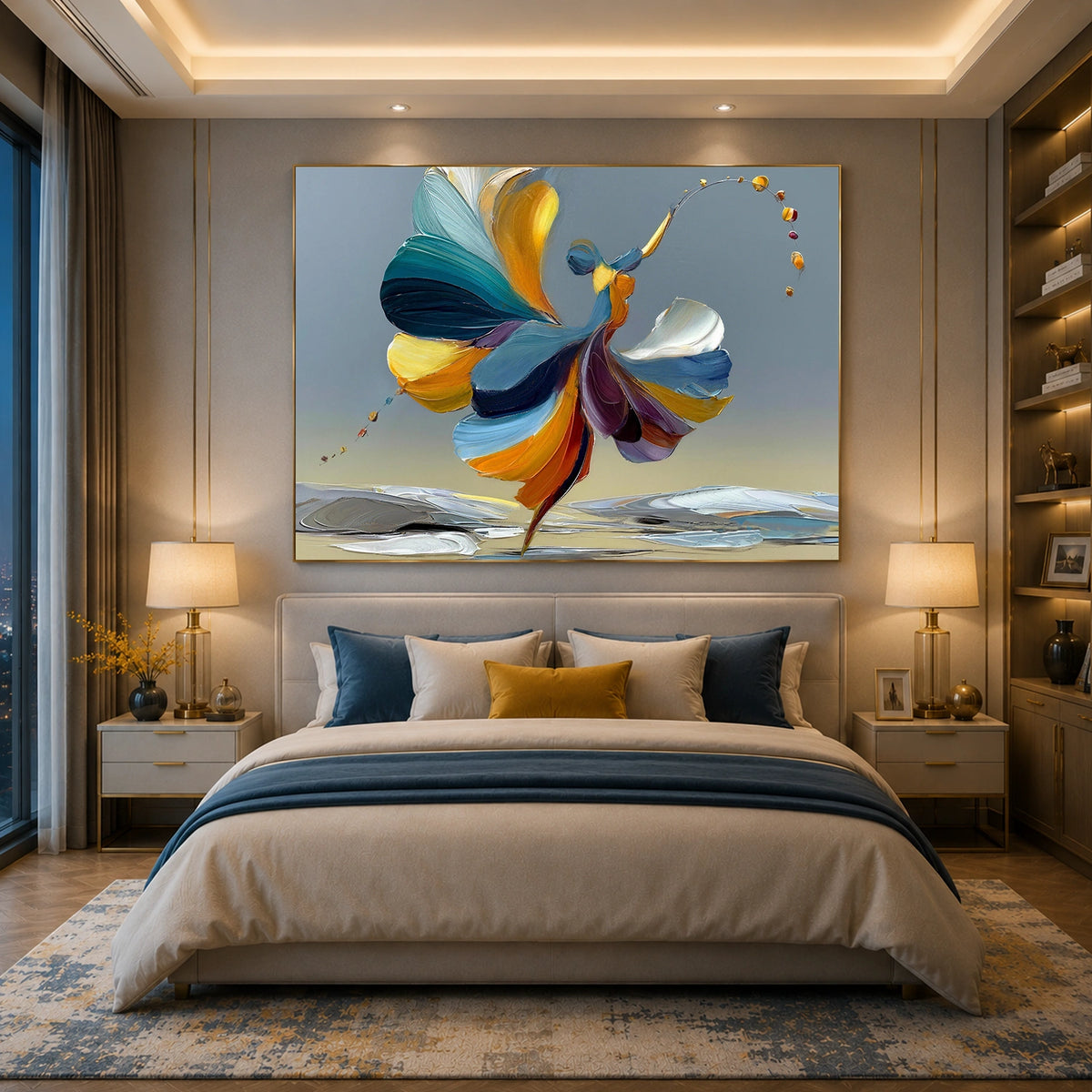 Abstract Portrait Textured Wall Art #LA028