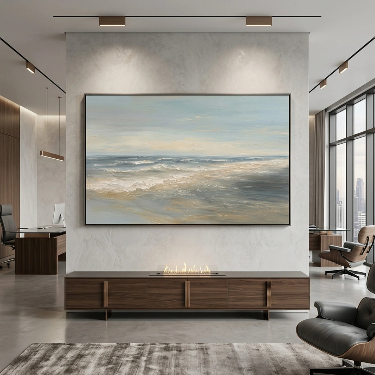 Abstract Ocean And Sky Wall Art #OS109
