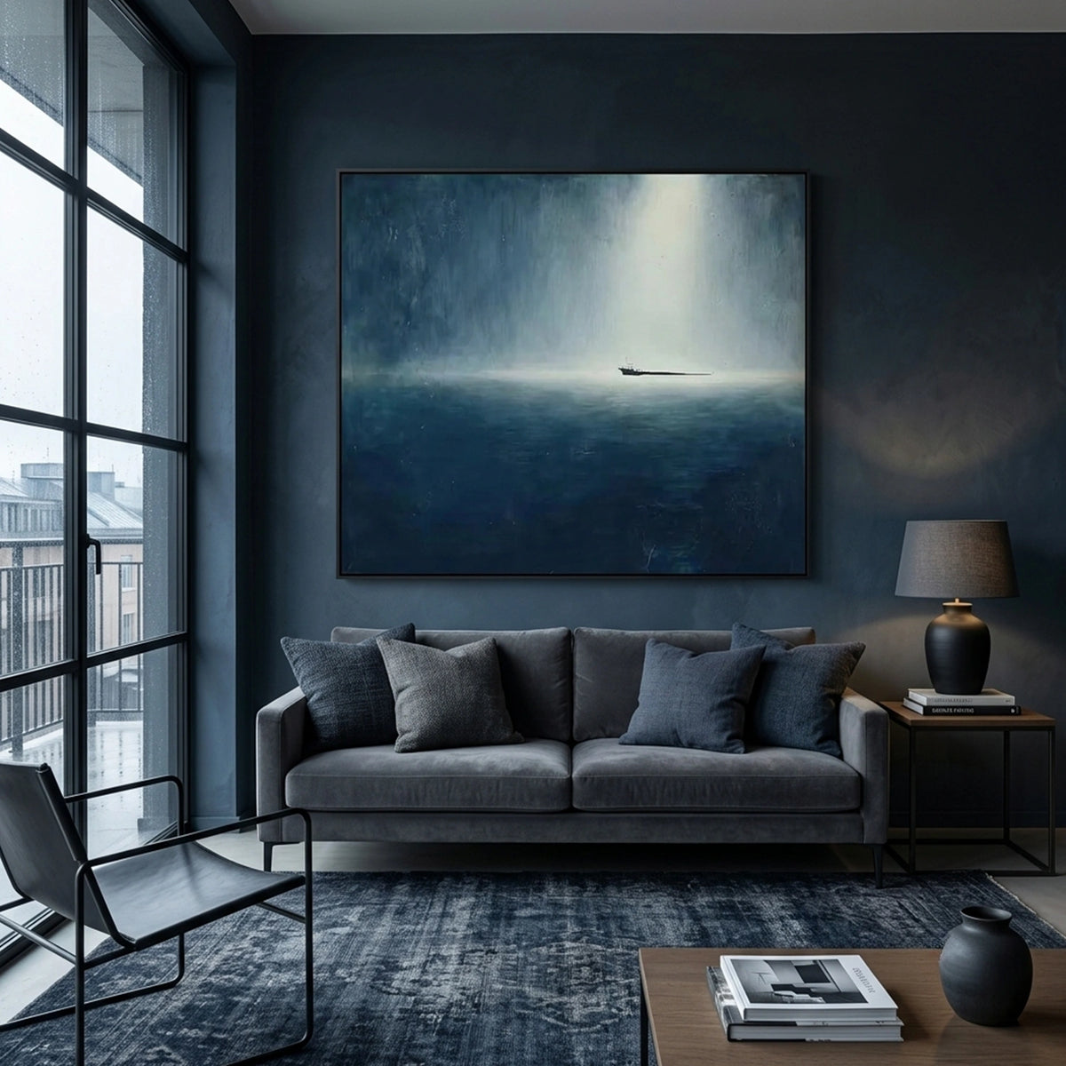 Abstract Ocean And Sky Wall Art #OS008