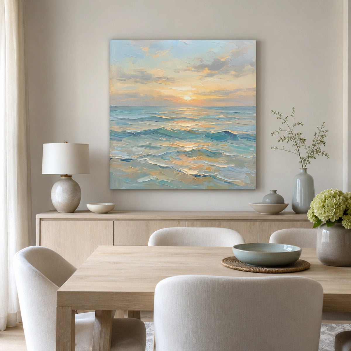 Abstract Ocean And Sky Wall Art #OS115