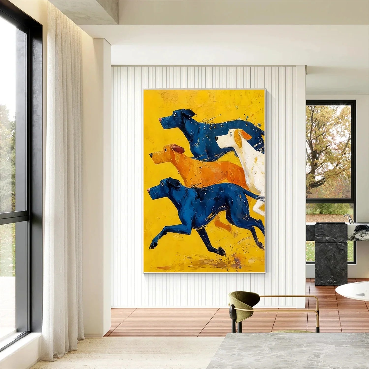 Abstract Dog Animal Wall Art #DL067