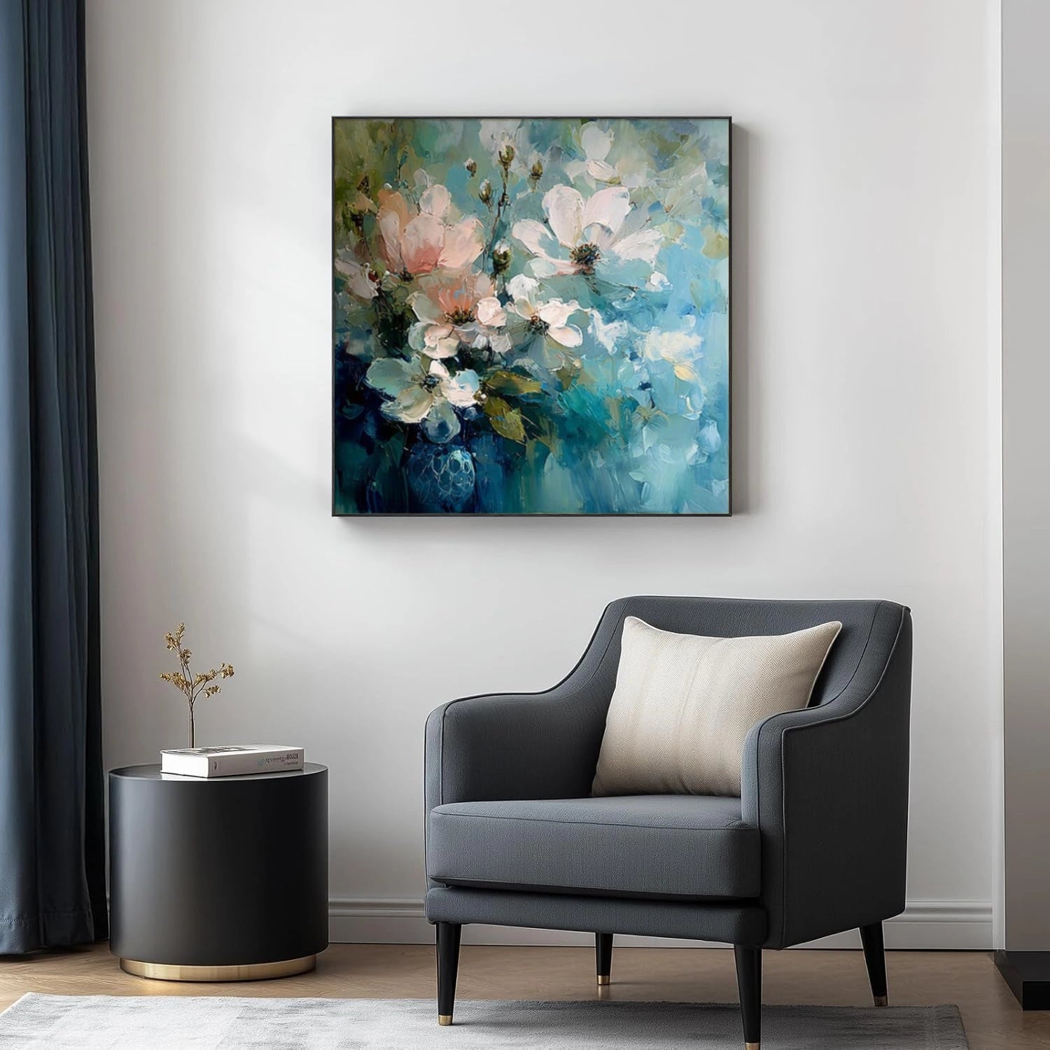 Abstract Flower And Tree Textured Wall Art #FT029