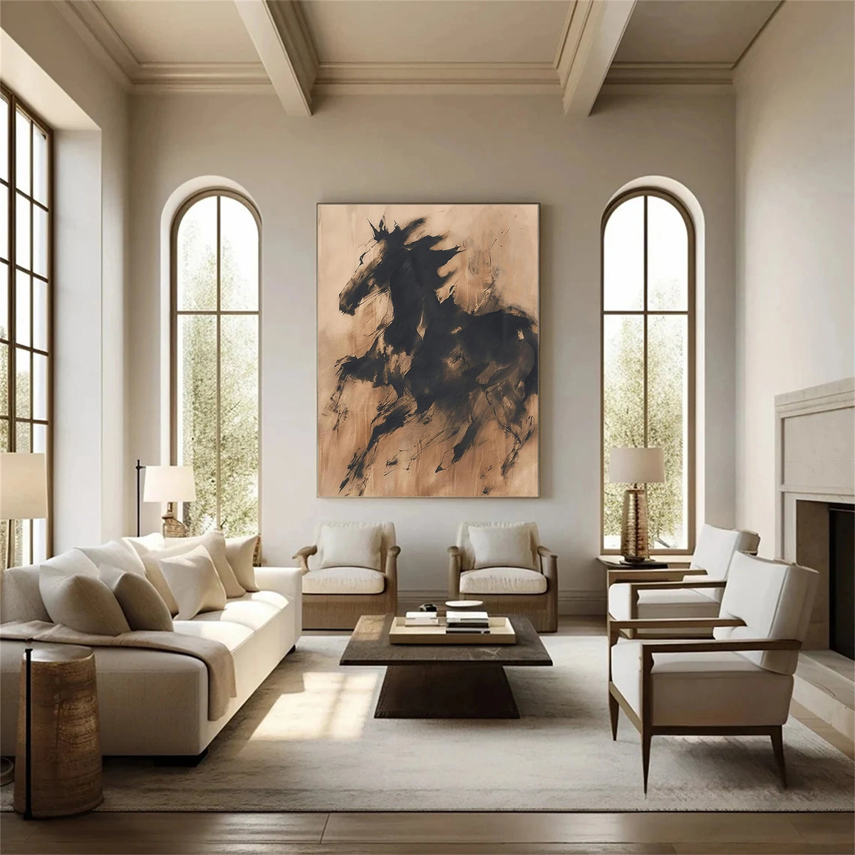 Abstract Animal Horse Wall Art #AN031