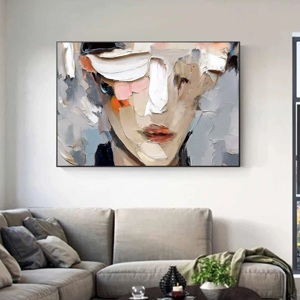 Abstract Portrait Textured Wall Art #LA022