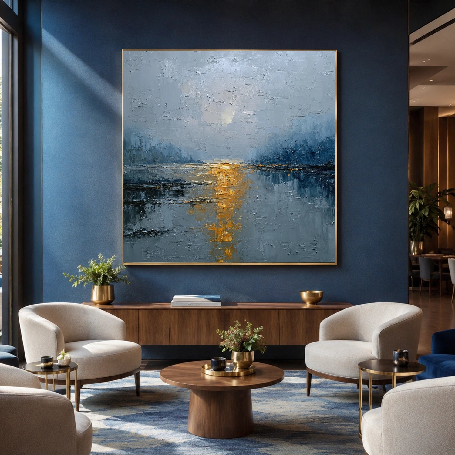Abstract Ocean And Sky Wall Art #OS071