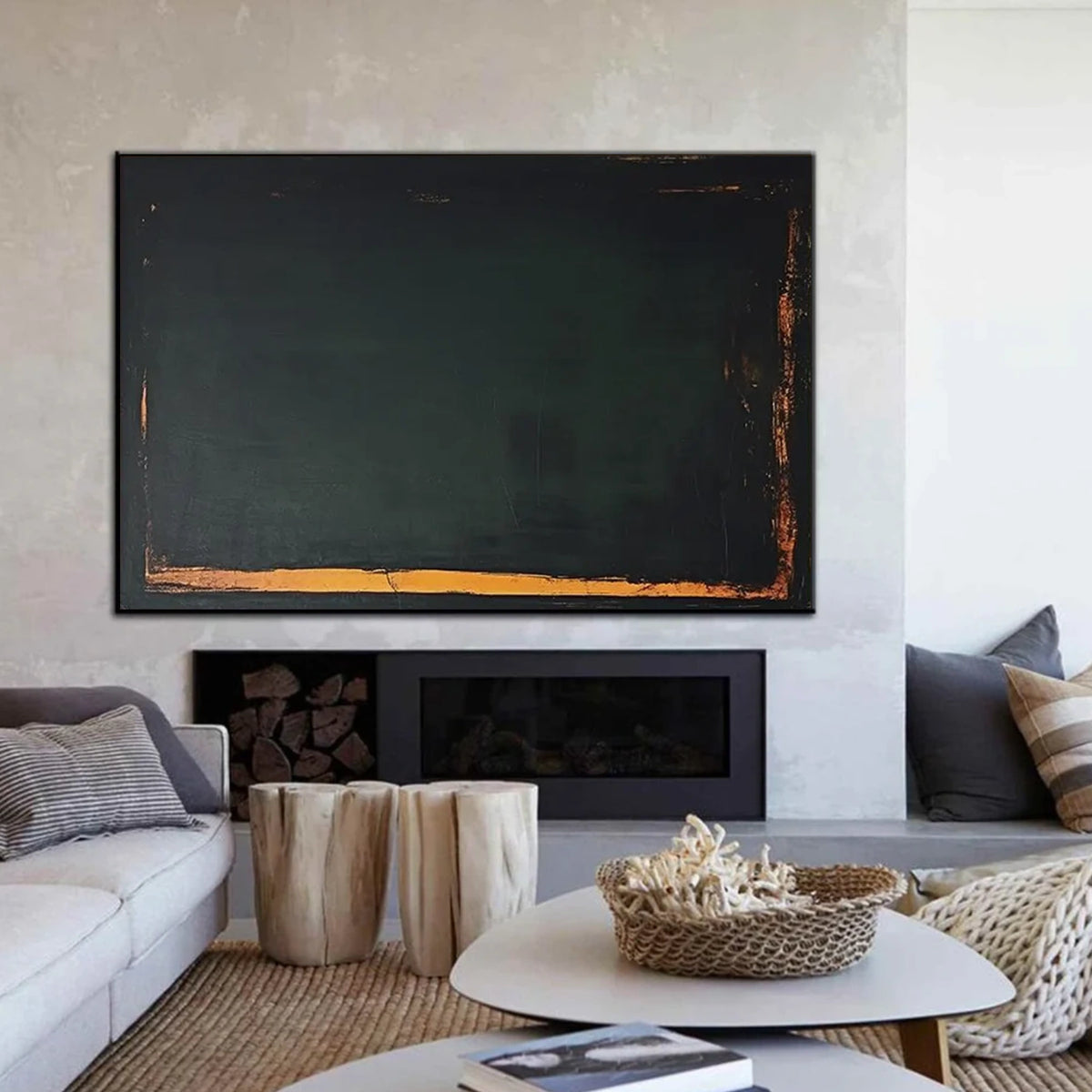 Green and Black Minimalist Wall Art #MW022