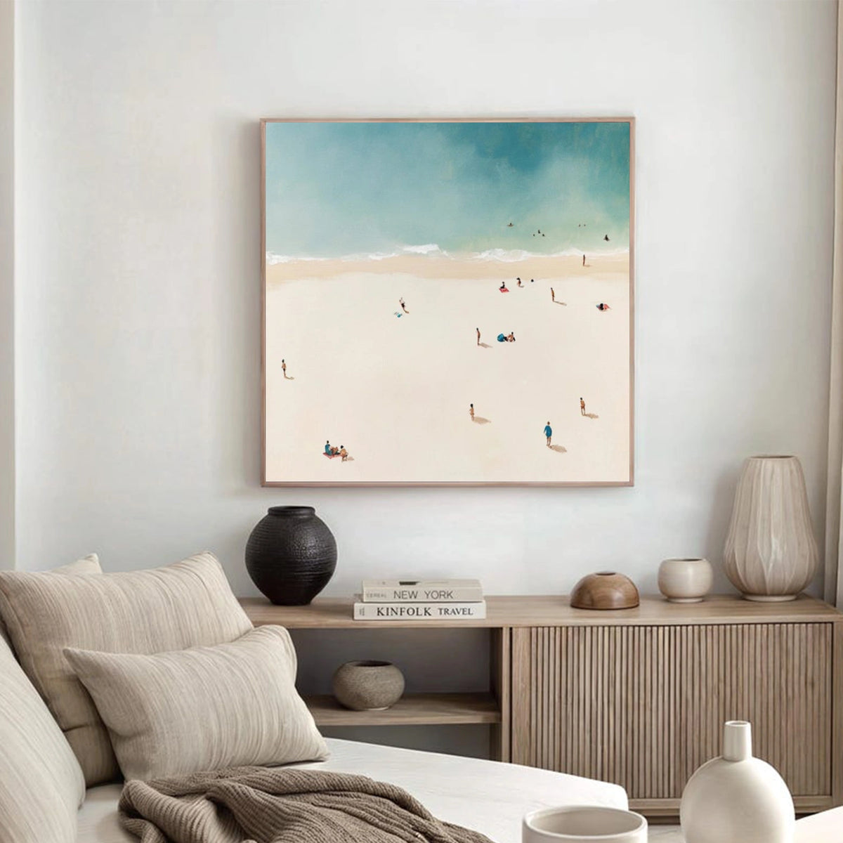 Abstract Ocean And Sky Wall Art #OS001