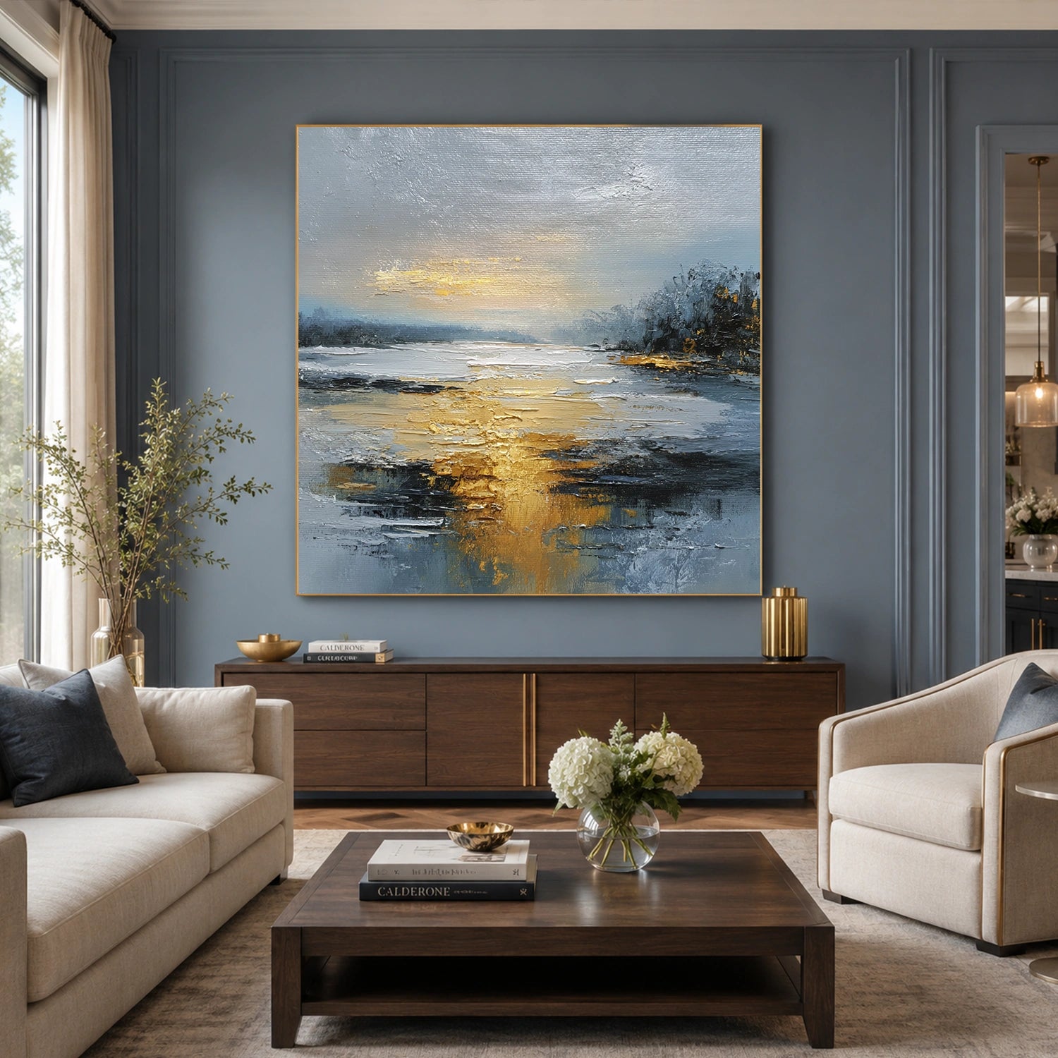 Abstract Ocean And Sky Wall Art #OS098