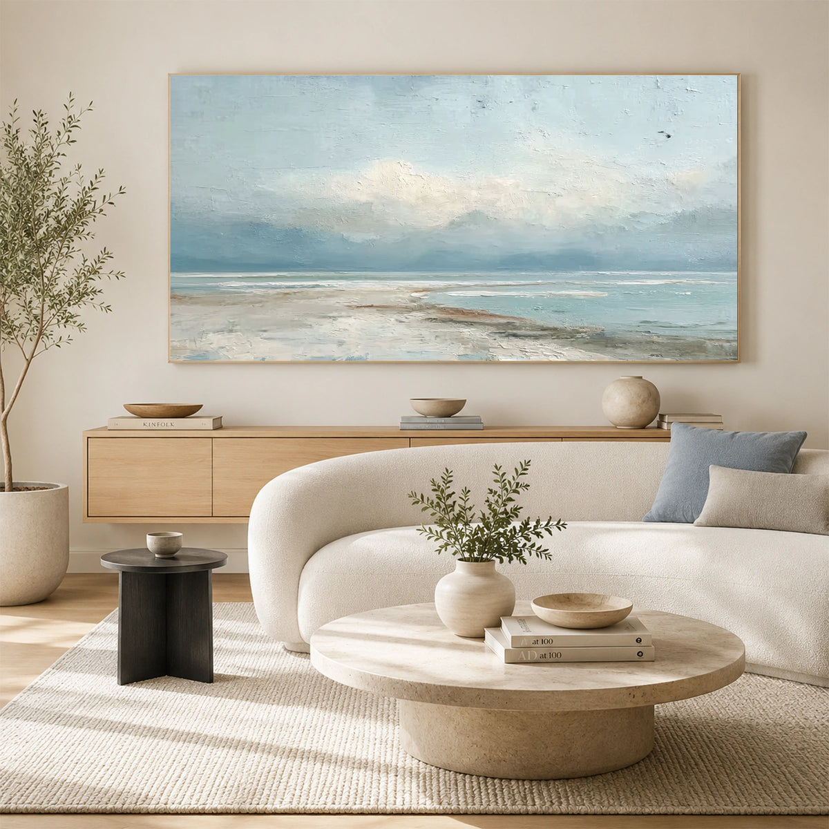 Abstract Ocean And Sky Wall Art #OS064