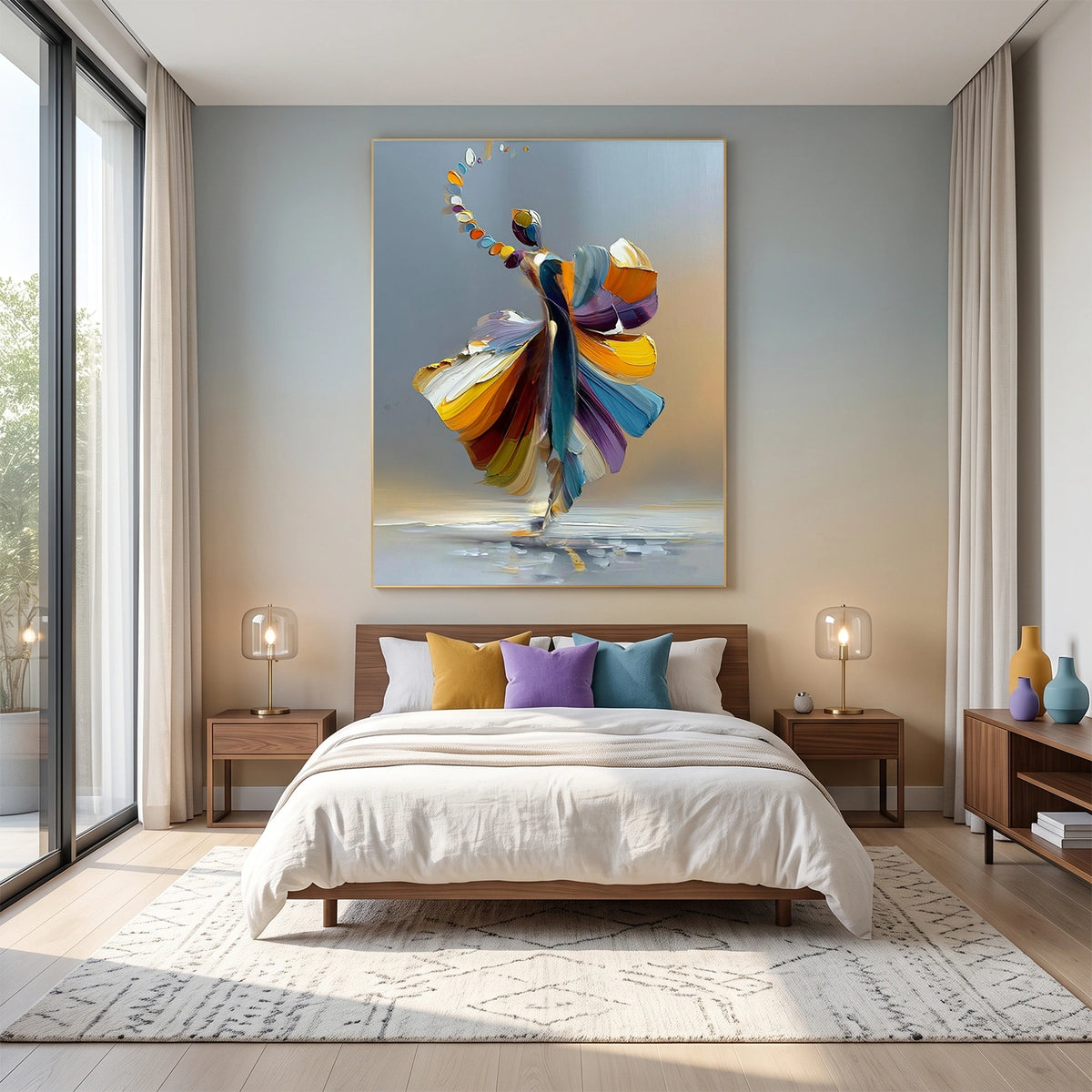 Abstract Portrait Textured Wall Art #LA027