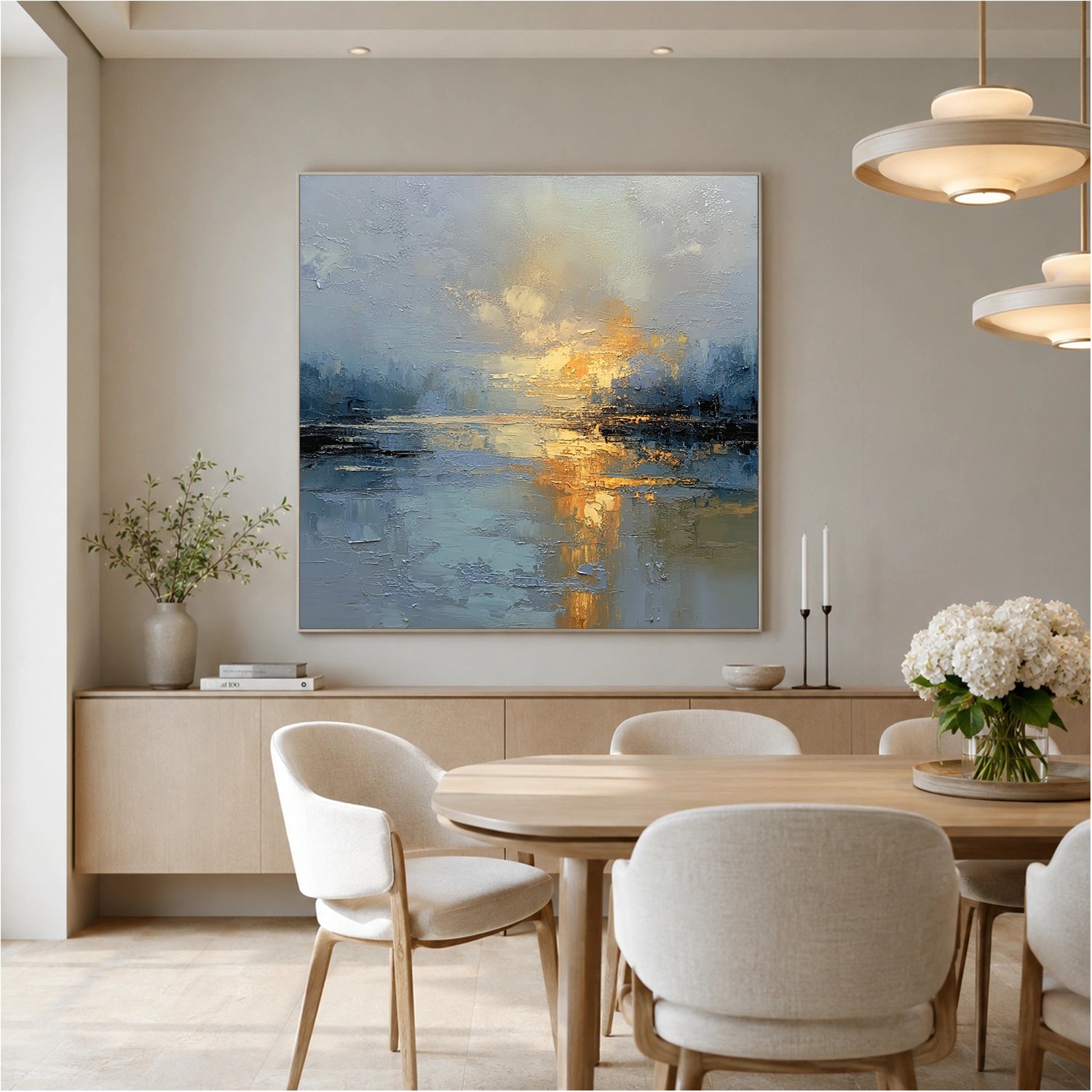 Abstract Ocean And Sky Wall Art #OS075
