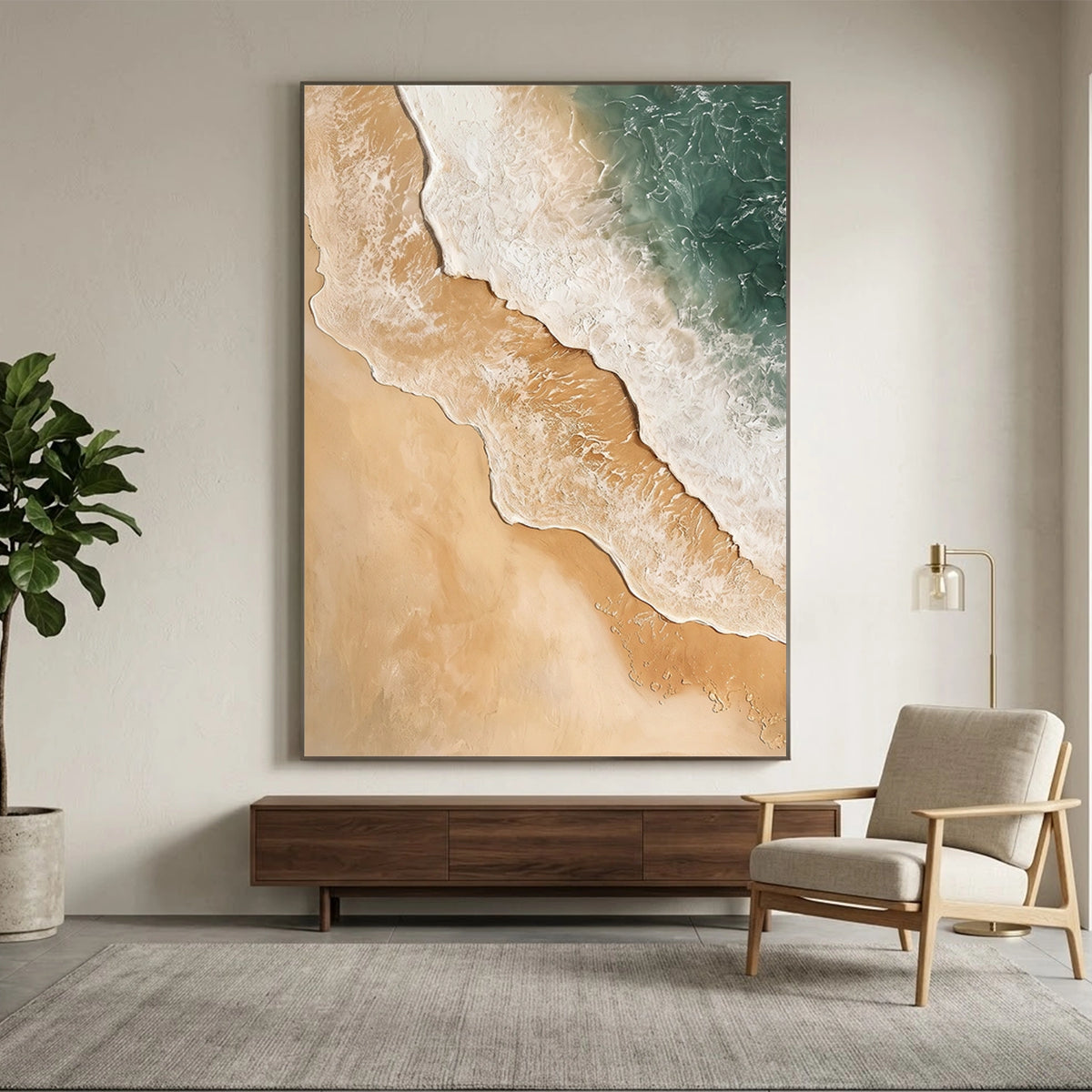Abstract Ocean And Sky Wall Art #OS124